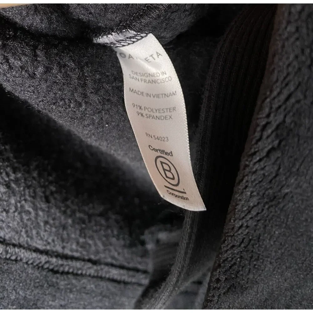 Athleta Women's Double Cozy Karma Funnel Neck Sweatshirt‎ Black  XS - Picture 4 of 6